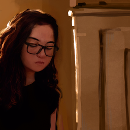 evening near door with lamp preview image